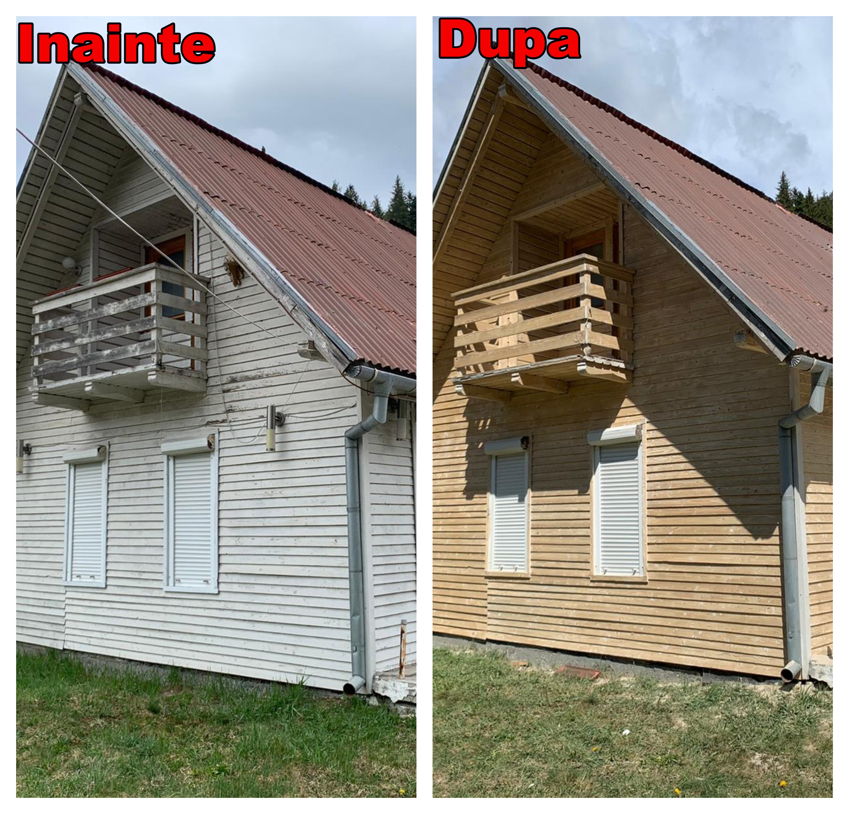 ProBlast restaturare reconditionare prin sablare, casa cabana din lemn 6
