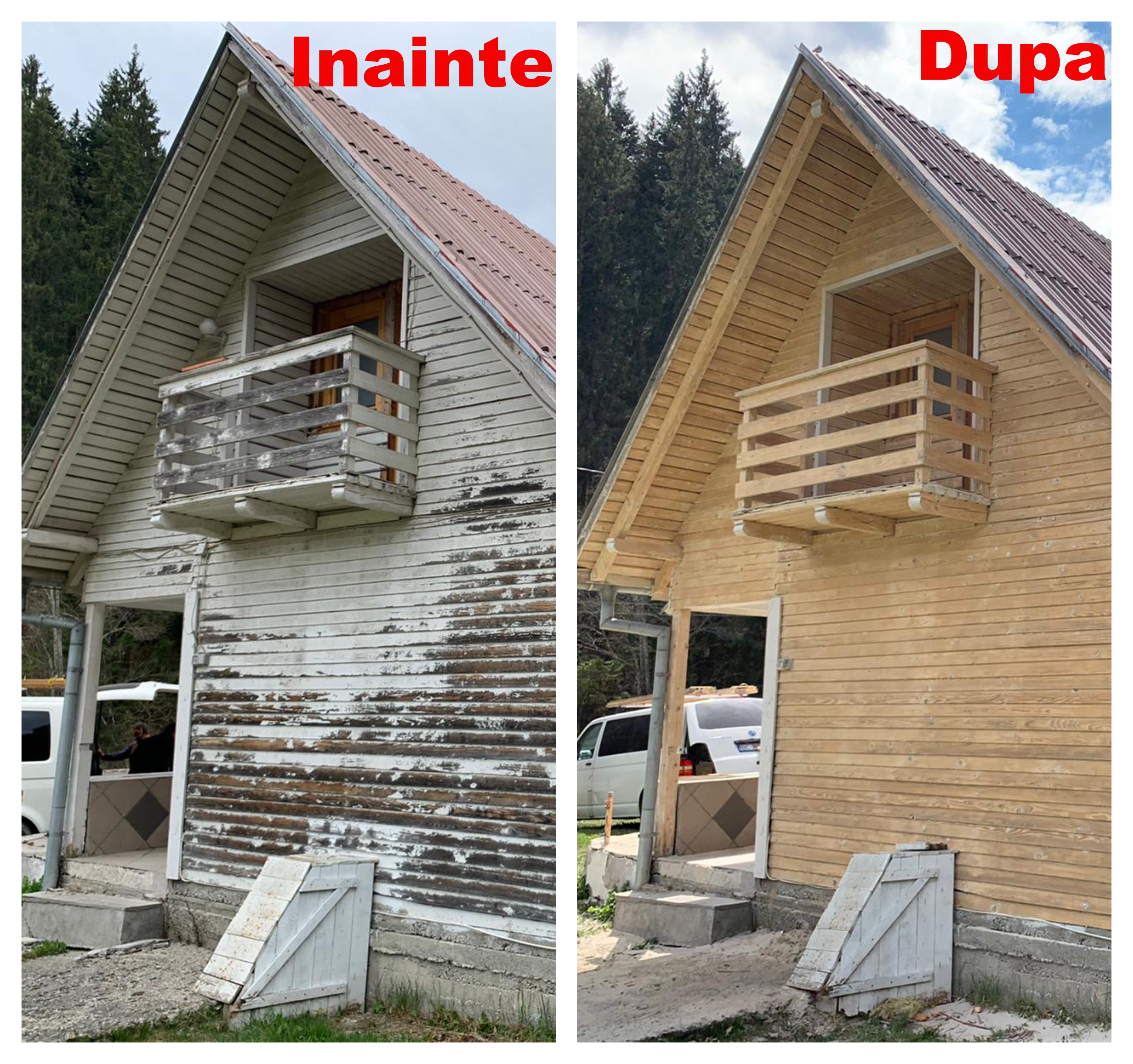 ProBlast restaturare reconditionare prin sablare, casa cabana din lemn